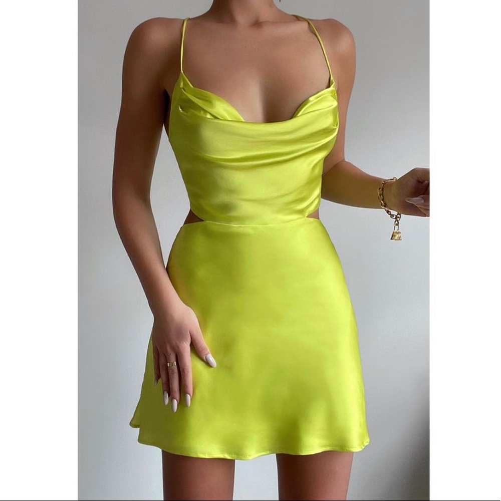 Neon Green Mini Dress